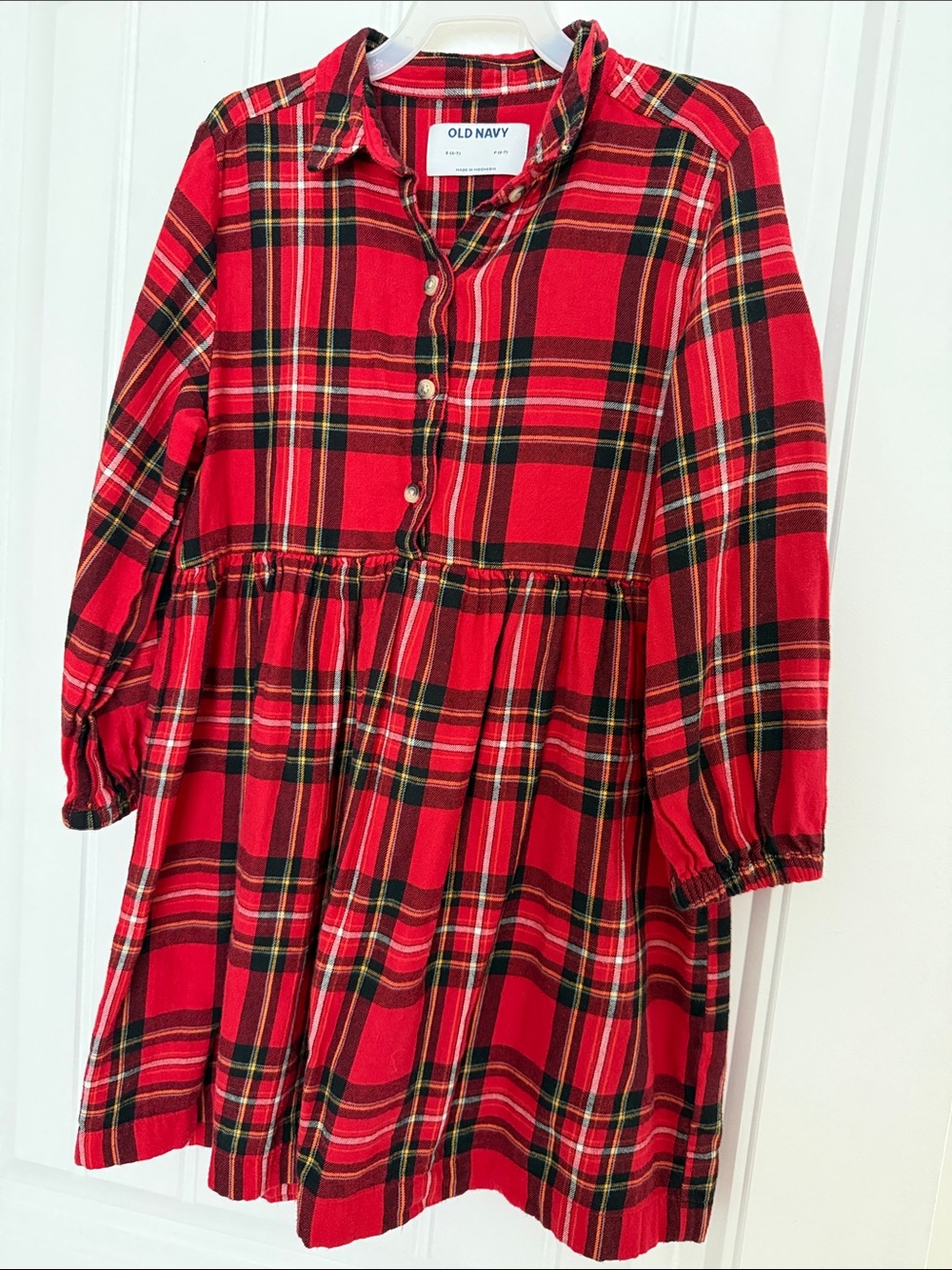 Old Navy Red Plaid Girls' Dress